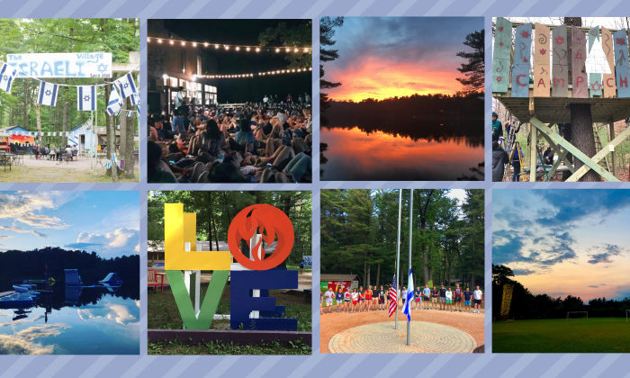 collage of places at camp
