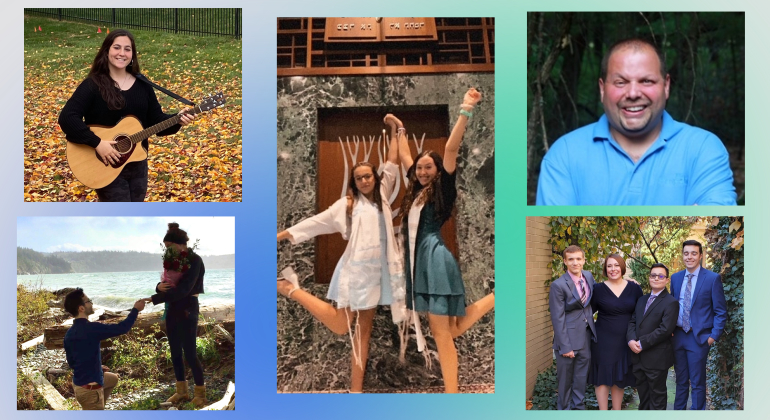collage of camp chi family photos